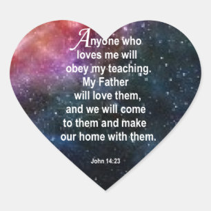 Sticker Cœur John 14:23