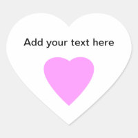 Joli Coeur d'Amour Rose et Blanc.