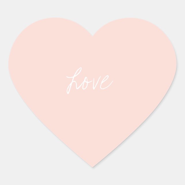 Sticker Cœur Jolie fille Blush Pink Script Coeur (Devant)