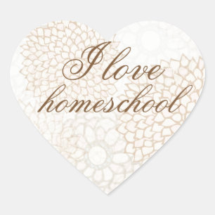 Sticker Cœur Jolies fleurs