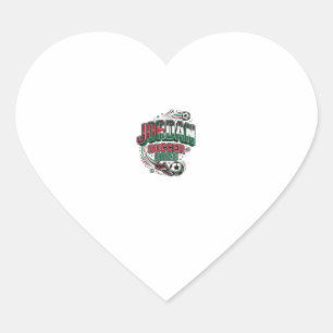 Sticker Cœur Jordan Football 2026 Football Gras Typographie de 