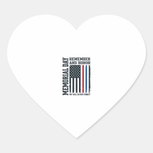 Sticker Cœur Jour du Souvenir Hommage et Tribut Vector Des
