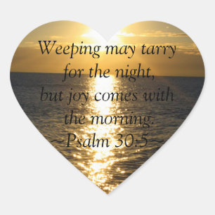 Sticker Cœur Joy Bible Citation de Psalms Heart Sunrise autocol