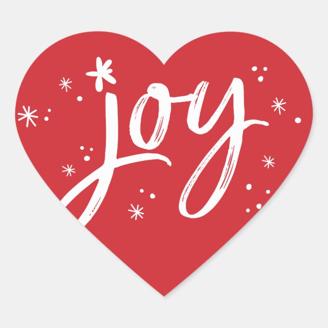 Sticker Cœur JOY HOLIDAY élégant simple moderne amusant rouge é (Devant)