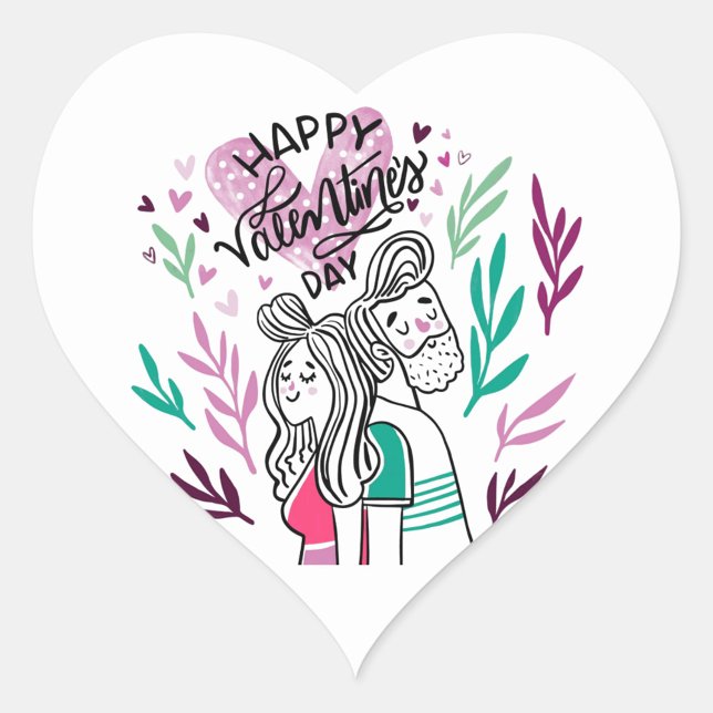 Sticker Cœur Joyeuse Saint-Valentin (Créateur téléchargé)