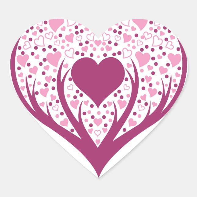 Sticker Cœur Joyeuse Saint-Valentin (Devant)