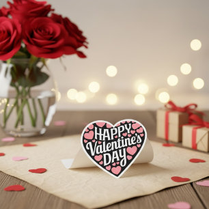 Sticker Cœur Joyeuse Saint Valentin drôle Cœur Amour Valentin 