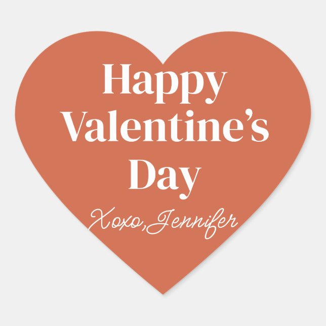 Sticker Cœur Joyeuse Saint-Valentin personnalisé  (Devant)