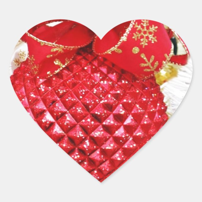 Sticker Cœur Joyeuses Fêtes, Joyeux Noël_ (Devant)