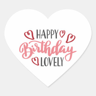 Sticker Cœur joyeux anniversaire