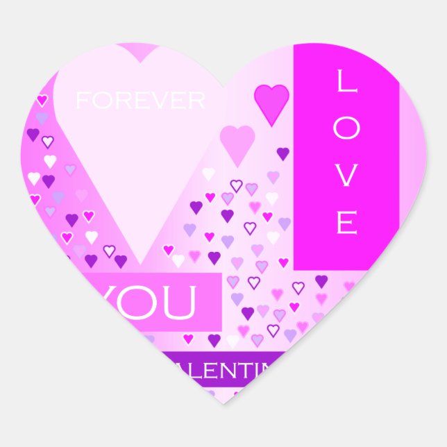 Sticker Cœur Joyeux Saint Valentin (Devant)