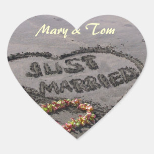 Sticker Cœur Juste married