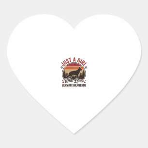 Sticker Cœur Juste Une Fille Shepherd Allemand Amoureux De Chie