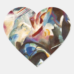 Sticker Cœur Kandinsky Composition VI Peinture Abstraite