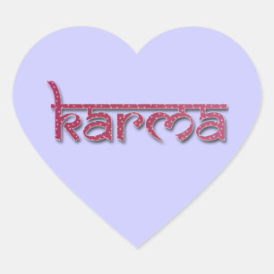 Sticker Cœur karma