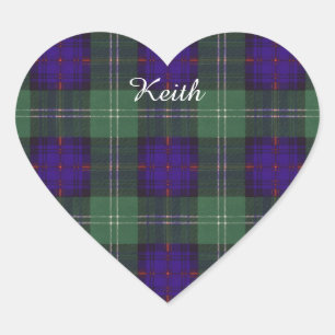 Sticker Cœur Keith clan Plaid Scottish tartan