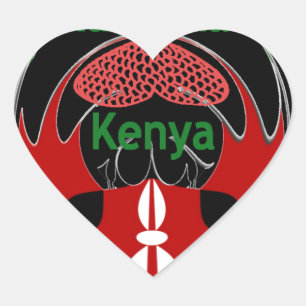 Sticker Cœur Kenya