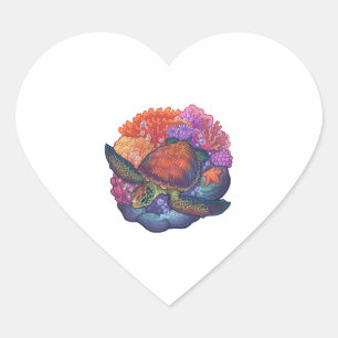 Sticker Cœur La barrière de corail
