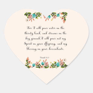 Sticker Cœur La bible d'une manière encourageante exprime l'ar