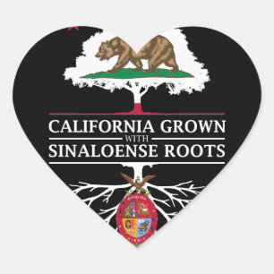 Sticker Cœur La Californie grandit avec les racines de Sinaloa