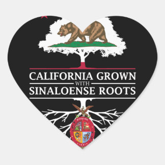 Sticker Cœur La Californie grandit avec les racines de Sinaloa
