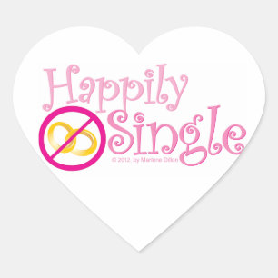 Sticker Cœur La collection Happily Single de MDillon Designs