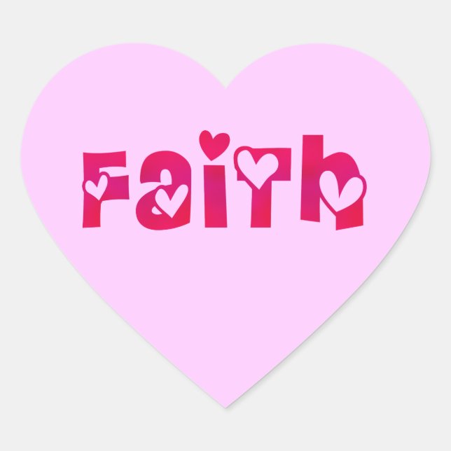 Sticker Cœur La foi dans les coeurs (Devant)