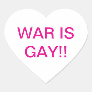 Sticker Cœur LA GUERRE EST LES DROITS GAYS Hankamer Artjunkhaus