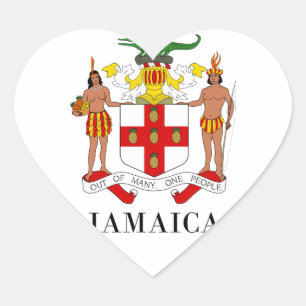 Sticker Cœur La JAMAÏQUE - symbole/manteau des