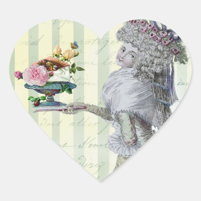 Sticker Cœur La Lettre D'amour (Devant)