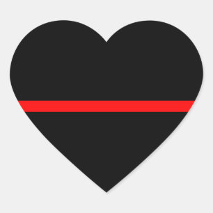 Sticker Cœur La ligne rouge mince symbolique décor sur a