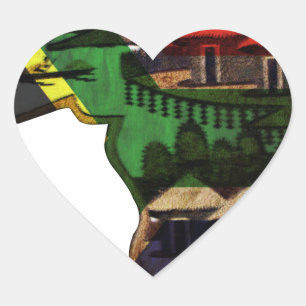 Sticker Cœur La mosaïque africaine en effervescence : Art Motif
