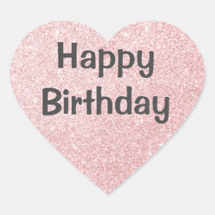 Sticker Cœur La Parties scintillant d'or Rose chic et branchée