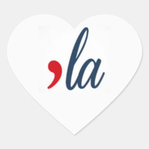 Sticker Cœur LA pour Kamala Harris. Blanc, rouge, bleu. Cœur
