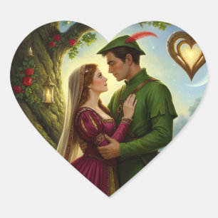 Sticker Cœur La Romance Légendaire de la Forêt de Sherwood
