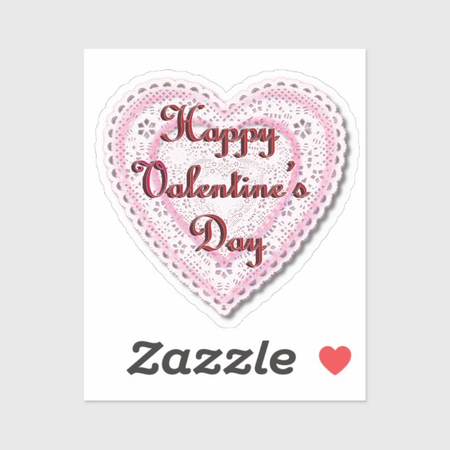Sticker Coeur Laced Saint-Valentin (Feuille)