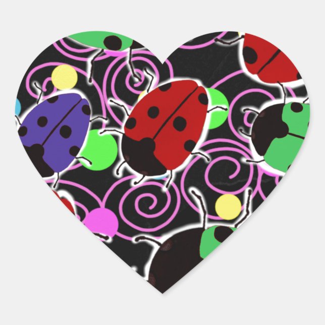 Sticker Cœur Ladybug (Devant)