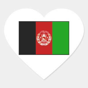 Sticker Cœur L'Afghanistan - drapeau afghan