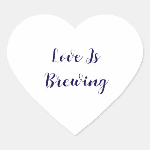 Sticker Cœur L'amour brasse du café Événement Mariage Fête des