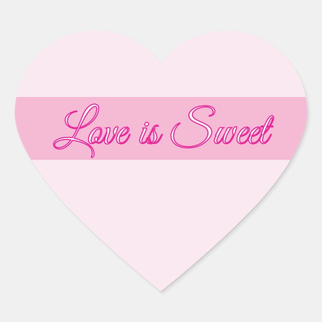 Sticker Cœur L'amour est doux Texte personnalisé Valentine Coeu (Devant)