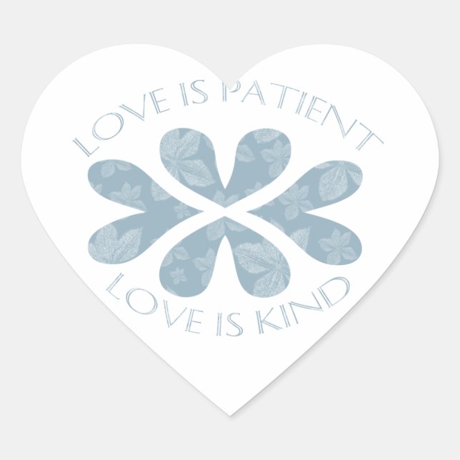 Sticker Cœur L'amour est patient (Devant)