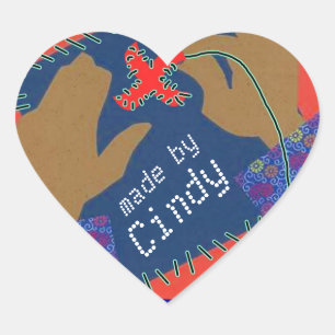 Sticker Cœur L'autocollant remet la tapisserie à l'aiguille