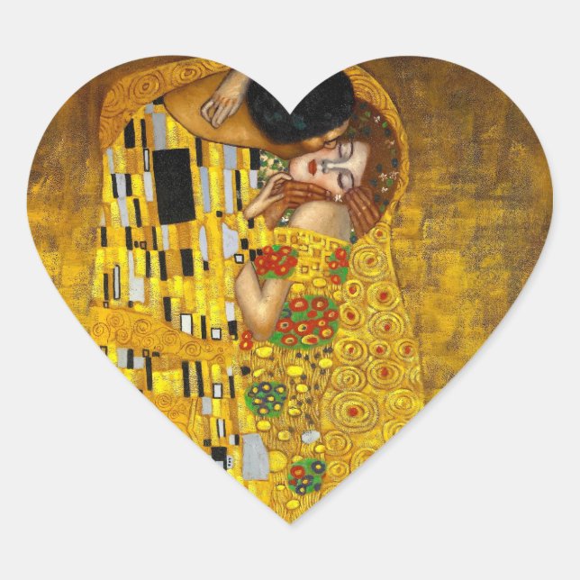 Sticker Cœur Le Baiser De Gustave Klimt (Devant)
