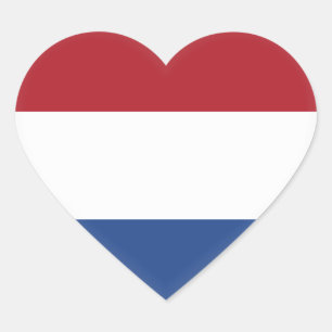 Sticker Cœur Le drapeau Pays-Bas (néerlandais)