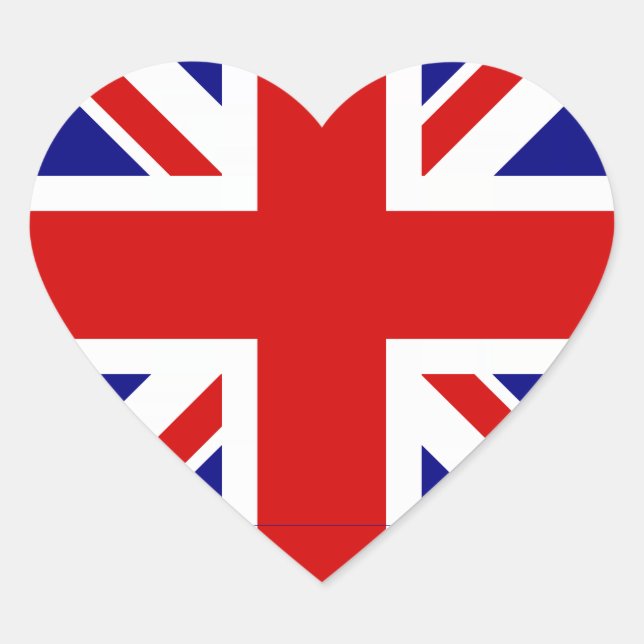 Sticker Cœur Le drapeau Union Jack (Devant)