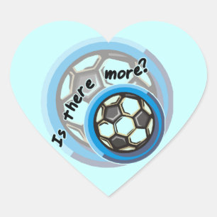 Sticker Cœur Le football y a plus de t-shirts et cadeaux