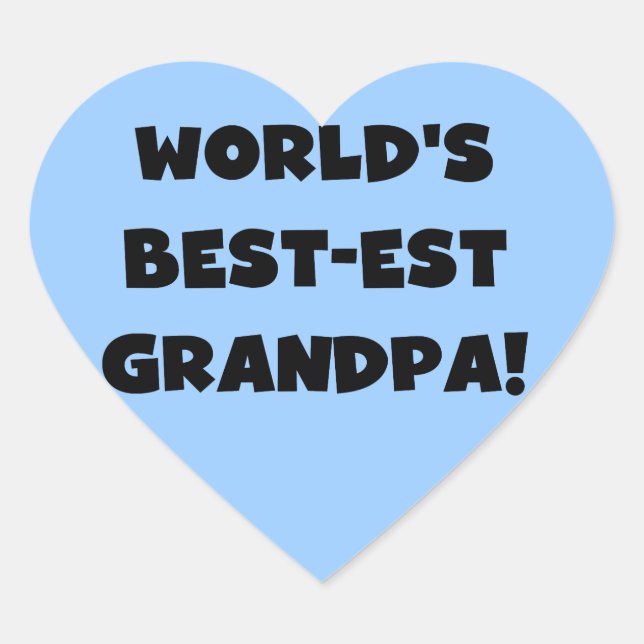 Sticker Cœur Le meilleur grand-père du monde en noir ou blanc (Devant)