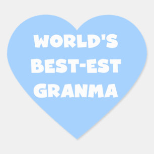 Sticker Cœur Le meilleur Granma noir et blanc du monde