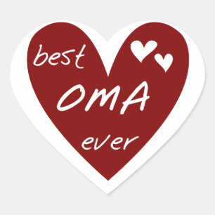 Sticker Cœur Le meilleurs T-shirts et cadeaux d'Oma de coeur