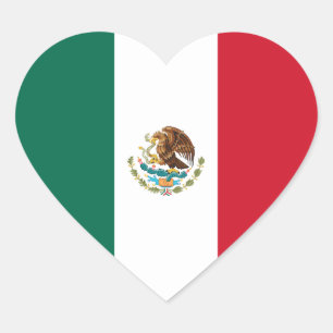Sticker Cœur Le Mexique/drapeau mexicain de coeur